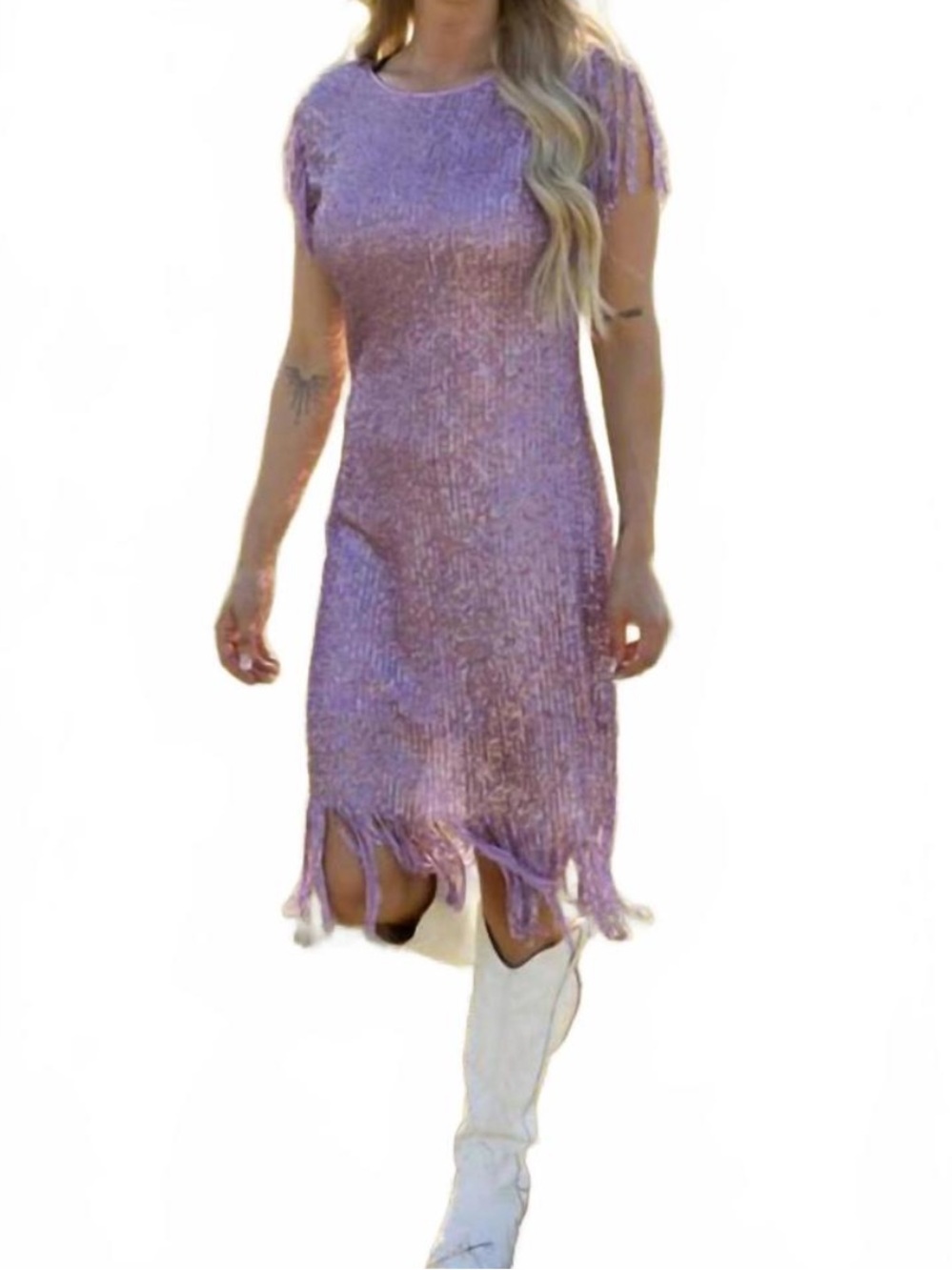 NWT STERLING KREEK night life dress in lilac Large
